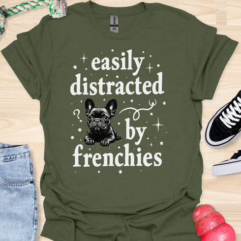 Easily distracted by frenchies - V12 - The Stars T-Shirt